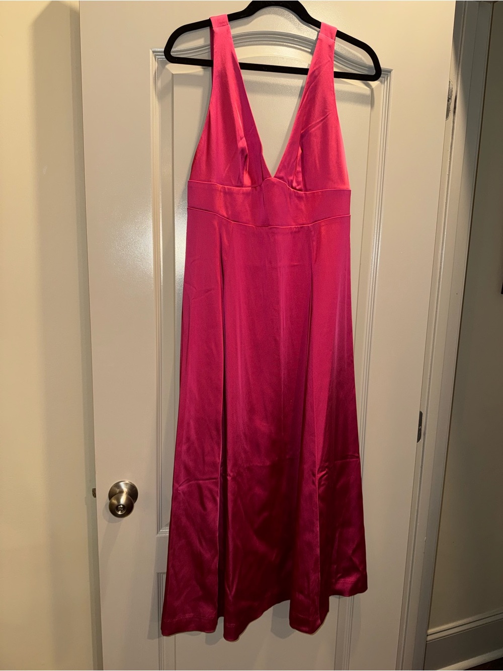 Boden Pink Satin Midi Dress NWT US 10R